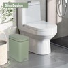 rejomiik Small Bathroom Trash Can with Lid Slim Soft Close