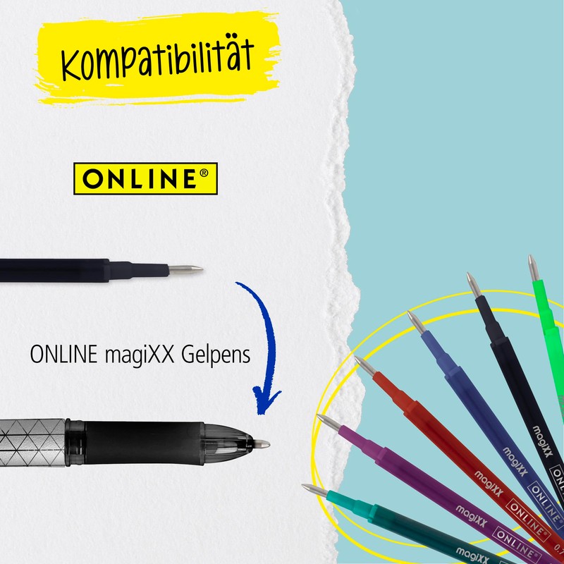 Online MagiXX Gel Pen Green with 0.7 mm Line Width,