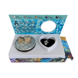 MilkyWay Wish Pearl Necklace Kit, DIY Necklace Making Kit, lotus Necklace Cage Locket Cultured Pearl in Oyster Set, 16.9", Surprise Gift For Wife, Girlfriend,Mother (Dolphin)