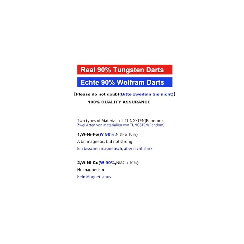 CyeeLife 26g Tungsten Steel Dart Barrels 90% 2BA