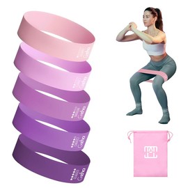 GOCHA Resistance Bands Set (5-Pack) | Fitness Loop Bands for Exercise, Gym, Yoga, Strength Training & Pull-Ups | 5 Resistance Levels - Color: Purple Set