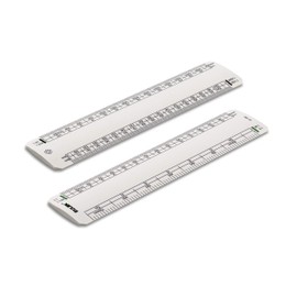 Rulex Recycled 15cm 6 inch Flat Oval Metric Scale Ruler 1:1 1:100 1:5 1:50/1:20 1:200 1:1250 1:2500
