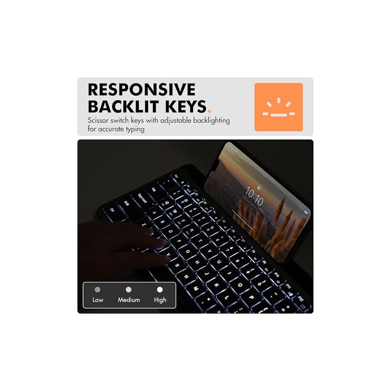 X9 Performance Teclado inalámbrico Bluetooth pequeño con soporte para teléfono