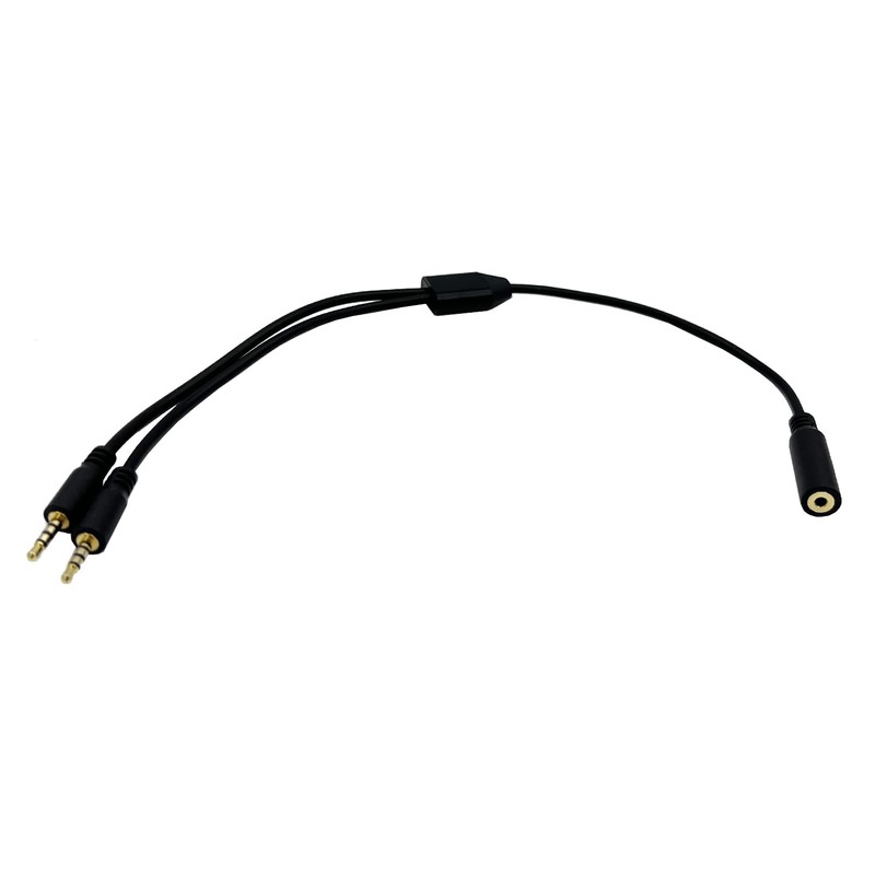 Seadream 2.5mm Audio Splitter Cable, Female to Dual Male,TRRS Y