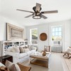 Breezary 52 Inch Flush Mount Farmhouse Ceiling Fan with Light
