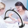 Dlesot Large Half Moon LED Light for Table Nail Desk