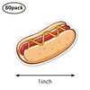 Hot Dog Stickers 1in for Scrapbooking, Arts, Craft, Kids DIY,
