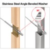 BLIKA 20 Pack 1/4" ID Angle Washers for Cable Railing