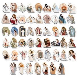 104pcs Jesus Stickers, Aesthetic Christian Stickers Waterproof Religious Faith Stickers Bible Verse Stickers Christian Vinyl Gifts for Water Bottle Guitar Laptop
