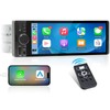 Single Din CarPlay Stereo Receiver: 6.5 Inch Android Auto Touchscreen