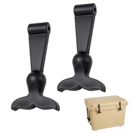 Fevbcnrj 2 Pack Cooler Latches Replacement Compatible with Orca, Replacement Lid Latches for Cooler, Made of Durable Premium Rubber, T Shaped Latch with Whale Tail Design, Hard Handle Grips, Black