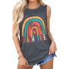 Summer Tank Tops for Women Graphic Rainbow Sleeveless Casual Loose