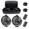 VENSWID 2-Pack Golf Cart Fan with Carrying Case, LED Display,