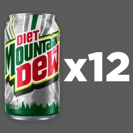 Unbranded Diet Mountain Dew Citrus Soda Pop, 12 fl oz, 24 Pack Cans