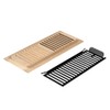 Homewell Hickory Wood Floor Register, Drop in Vent Cover with