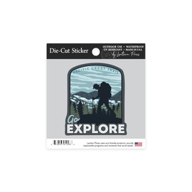 Die Cut Sticker Pacific Crest Trail, Go Explore, Backpacker, Contour Vinyl Sticker 1 to 3 inches (Waterproof Decal for Cars, Water Bottles, Laptops, Coolers), Small