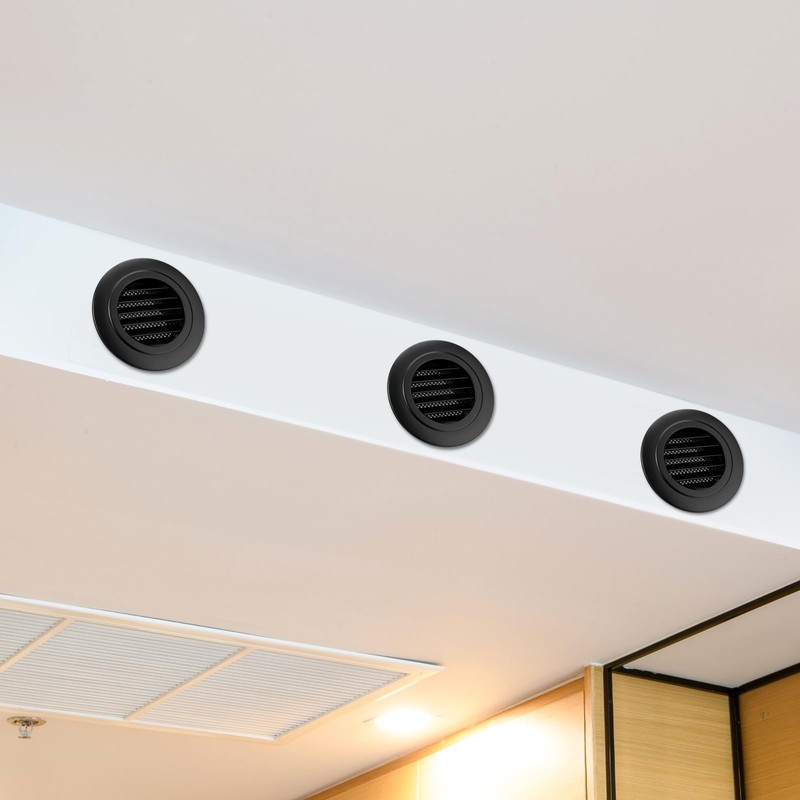 VIHOSE 24 Pcs 4'' ABS Round Vent Cover Plastic Soffit
