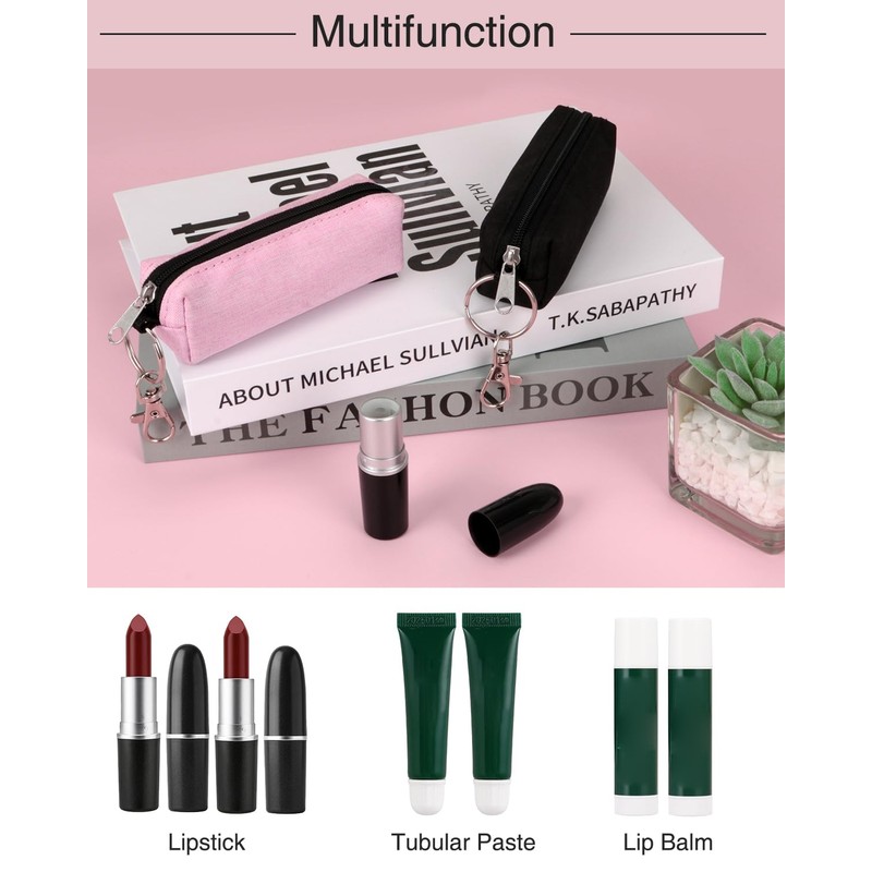 Meiiy Chapstick Holder Lip Balm Sleeve Pouch Lipstick Holder Bag
