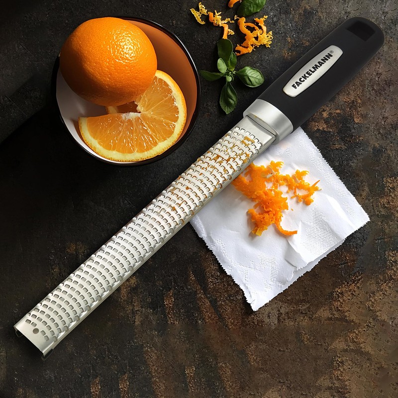Fackelmann Grattugia lunga per formaggio, grattugia manuale per limoni, agrumi,