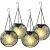 KagoLing 4PCS Solar LED Lantern Light Outdoor Garden Patio Path