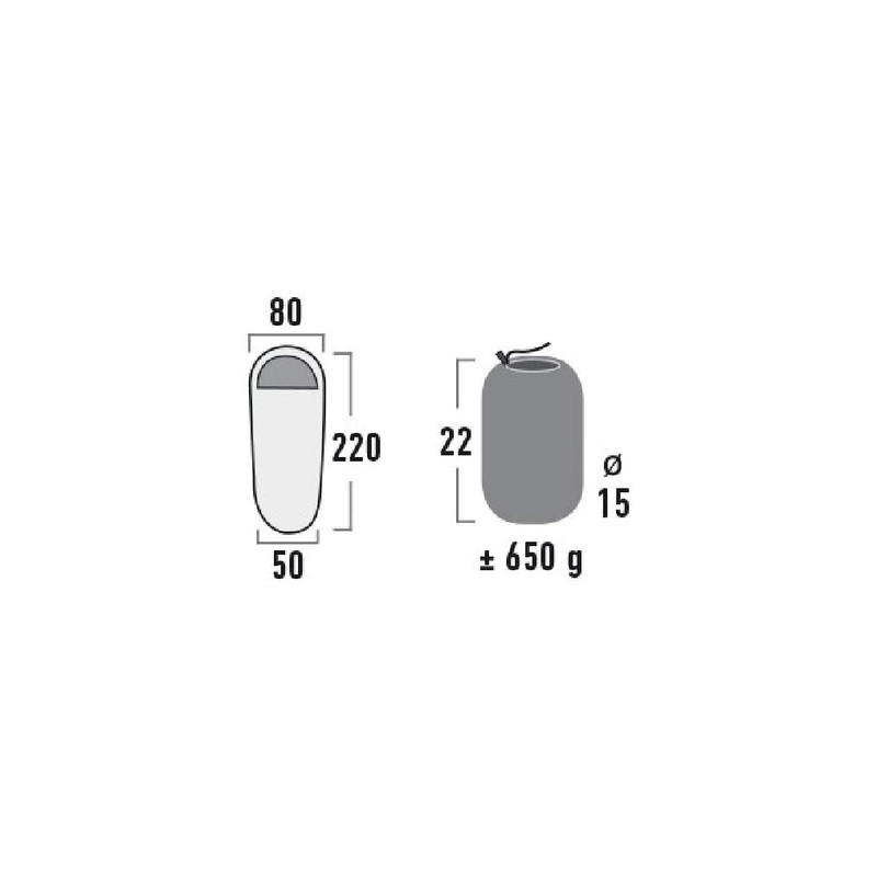 High Peak Nanuk Sleeping Bag 220 x 80 cm Black