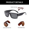 YAMEIZE Polarised Rectangular Sunglasses for Men - Retro Square Polarized