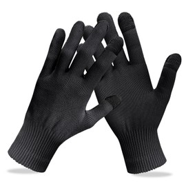 Dream Goods Sleep Gloves for Men, Moisturizing, Prevents Hand Rashes, Hand Care, Smartphone Compatible, 100% Pure Cotton, Gentle on the Skin, Hand Eczema, Cracking, Atopic Virus Protection, Sleeping, Night, Men's, Spring and Summer, black 1 pair, Free Size