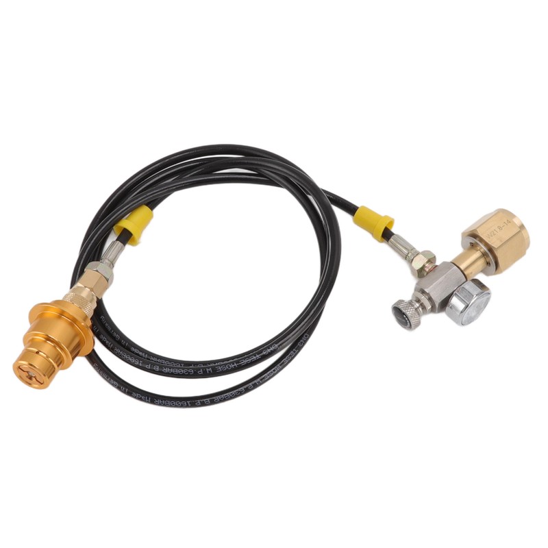 Soda Maker Adapter Hose Kit 1.5m Black Hose with Gold