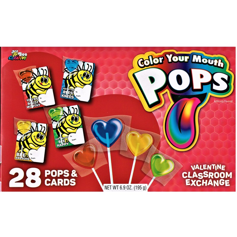 Bee International, Color Your Mouth Pops Pops, 6.9 Ounce