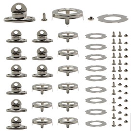 Caishun Set of 10 Turn Button Fasteners 30mm Stainless Steel Canvas Twist Lock Fasteners Silver Canvas Eyelet and Stud Mounting Screws Marine Fasteners Turn Knobs Kit Turn Knobs