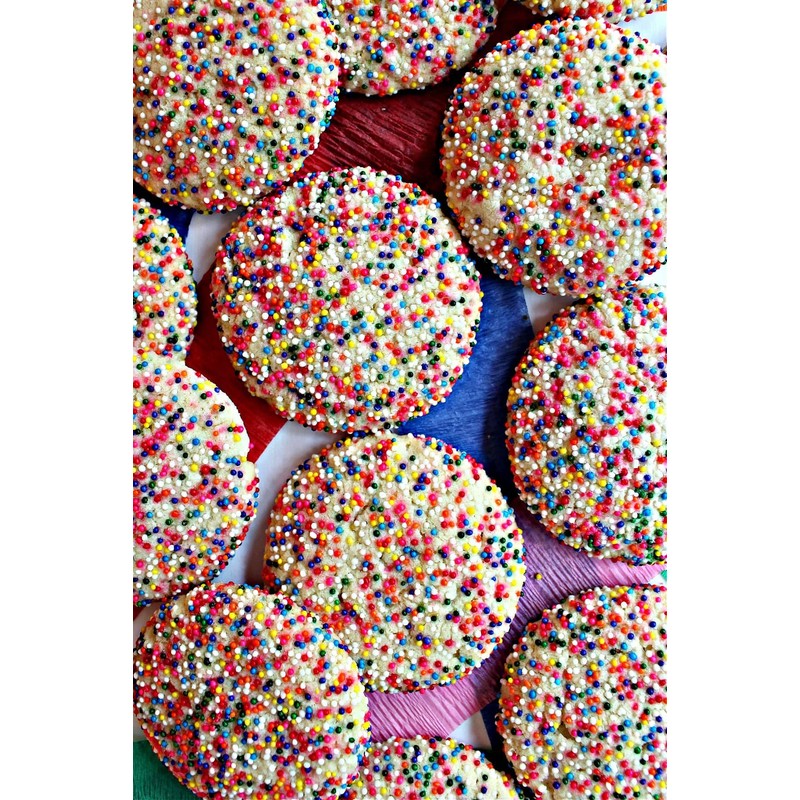 Chef's Quality Nonpareils Rainbow Sprinkles 7 Pounds For Decorating &