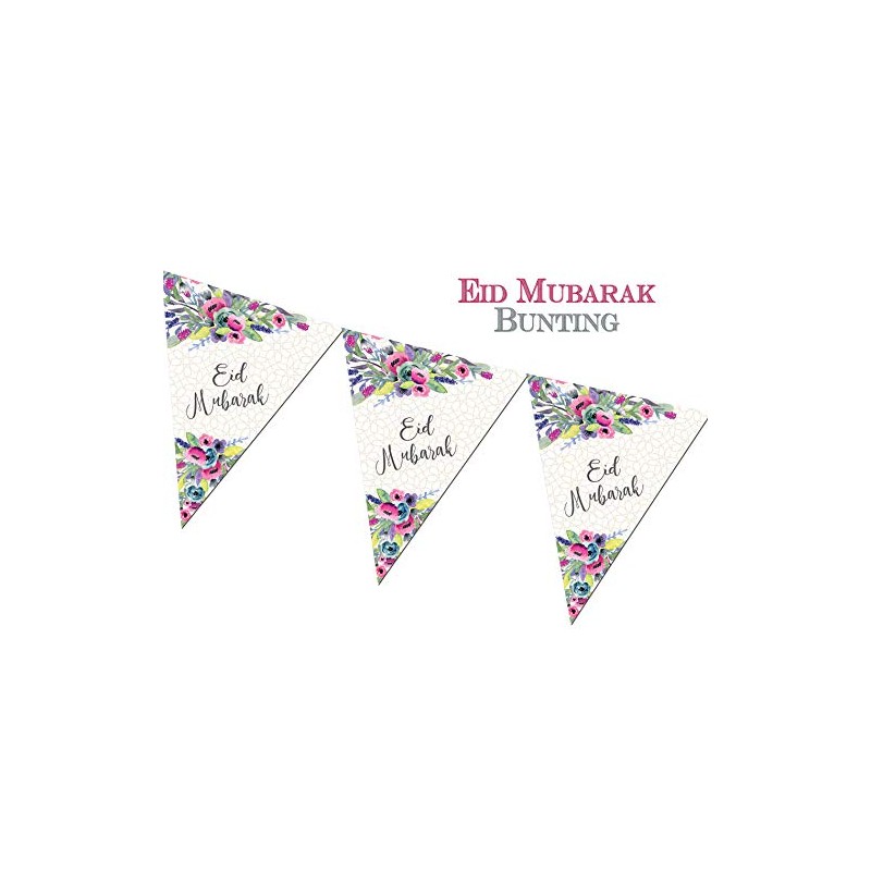 Eid Mubarak Bunting - Watercolour