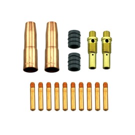 WeldingCity MIG Welding Gun Accessory Kit .035" (Heavy Duty Contact Tip-Nozzle-Diffuser-Nozzle Adapter) for Lincoln Magnum 200/250 and Tweco #2 180-250A