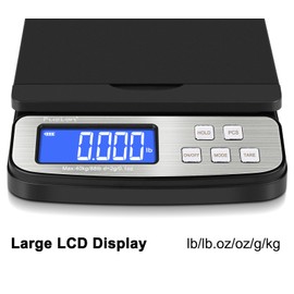 Fuzion Shipping Scale, Accurate Digital Postal Scale 88 lb/0.1 oz with Hold and Tare Function, Postage Scale for Packages and Mailing, LCD Display, Battery