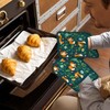FREEBLOSS 2Pcs Fox Pattern Pot Holders for Kitchen Cotton Potholder