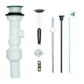 PF WaterWorks FlexPOPUP Expandable, Sink/Lavatory Pop-Up Drain (Easy Remove Stopper), Flex-n-Fit Body with Overflow; Oil Rubbed Bronze; PF0756-ORB