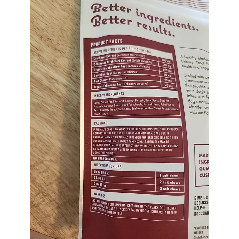 Rocco & Roxie Dog Urinary Tract Supplement 60 Count Duck