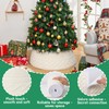 Atawlege Knitted Christmas Tree Collar White, 28 Inch Round Christmas
