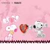 GNOCE Peanuts Find Your True Love Snoopy Heart Stud Earrings