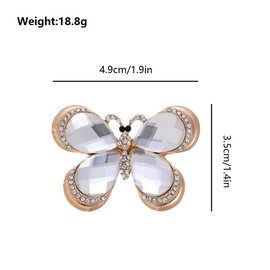 FAIRYGATE Brooch Pins for Crafting Delicate Butterfly Pins for Women Girls Rhinestone Crystal Wedding Brooches Shawl Clip Lapel Pin Corsages Bouquet for Suit Tie B1640