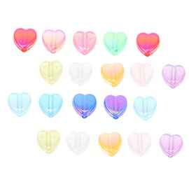 TEHAUX 1 ab Beads Loose Beads Heart Shaped Beads DIY Craft Beads Craft Heart Beads lampwork Glass Beads Jewelry Making Spacer Beads DIY Heart Beads Love Beads Acrylic Charm Beaded