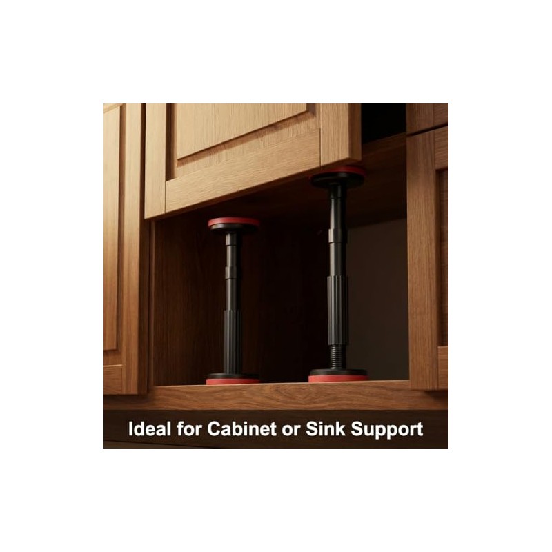 QWORK Adjustable Telescopic Support Pole 7–17.7 inch Range, 2 Pack