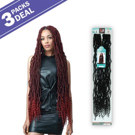 Bobbi Boss Crochet Braids 2X NU Locs Curly Tips 36" (3-pack, 2)