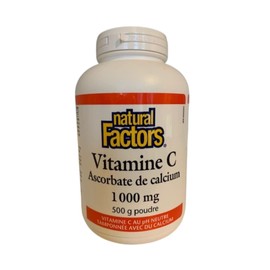 Natural Factors Vitamin C - Calcium Ascorbate Powder - 500 g