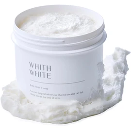 WHITH WHITE ,Body Scrub 500g with Net, Gentle Exfoliation for Elbows, Knees, and Buttocks, Dark Spot Care & Moisturizing,17.64oz