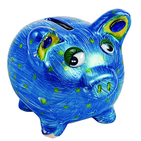 Colorations Decorate Your Own Piggy Bank, Ceramic, Set of 12, Coated Ceramic, DIY, Arts & Crafts, Gifts, Budgeting, Savings, for Kids, Educational, Craft Project