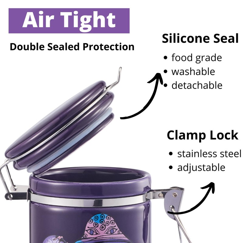 Smell Proof Container (500ml - 1 Oz), Mushroom Stash Jar