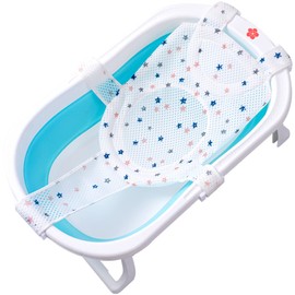 ALUYF Baby Bath Pillow Infant Shower Cushion Mat Bath Pad Bath Seat Baby Safety Bath Seat Non-Slip Cross-shaped Newborn Bath Seat for Newborn Toddler 0-36 Months