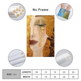 NJYXART Aesthetic Posters Oil Painting Golden Tears 1900 by Gustav Klimt Reproduction Posters Aesthetic Poster Style 12x18inch(30x45cm)