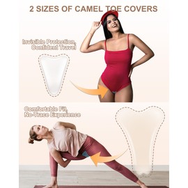 CICKEE 4 Pack Camel-Not Camel Toe Concealer Silicon Insert Large Seamless Camel Toe Hider No Camel Toe Underwear Guard Anti Cameltoe Pad for Women - Nude & Transparent